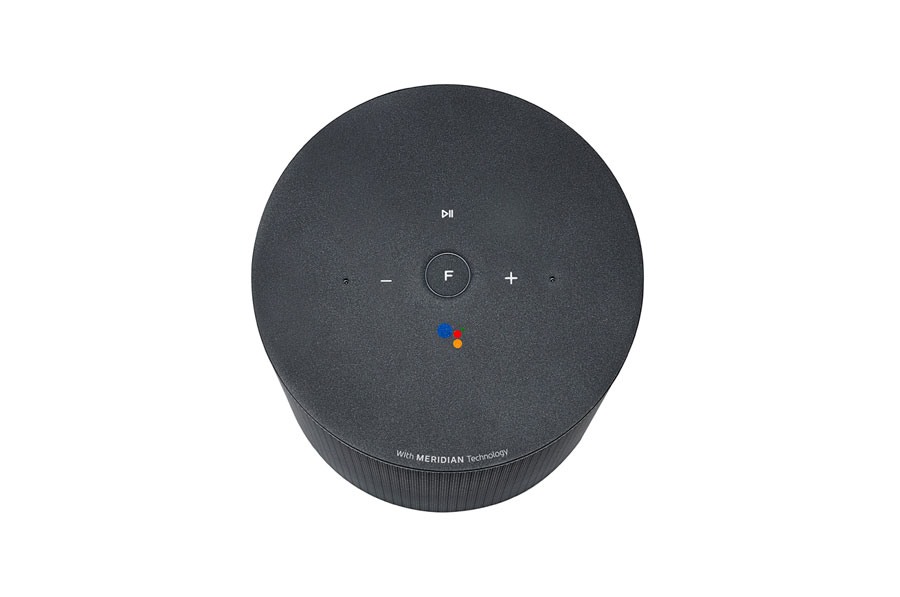 LG WK7 XBOOM AI ThinQ, altavoz portátil con el Asistente de Google 4 a fondo LG WK7 XBOOM AI ThinQ parte de arriba