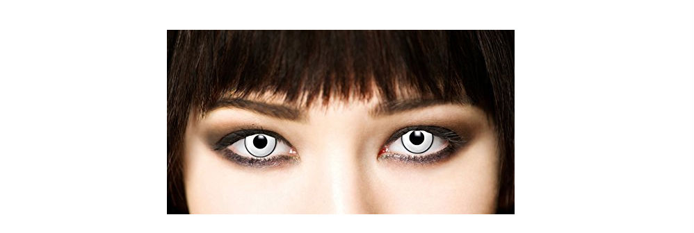 Los objetos más curiosos que puedes comprar en Amazon para Halloween 2 lentillas blancas