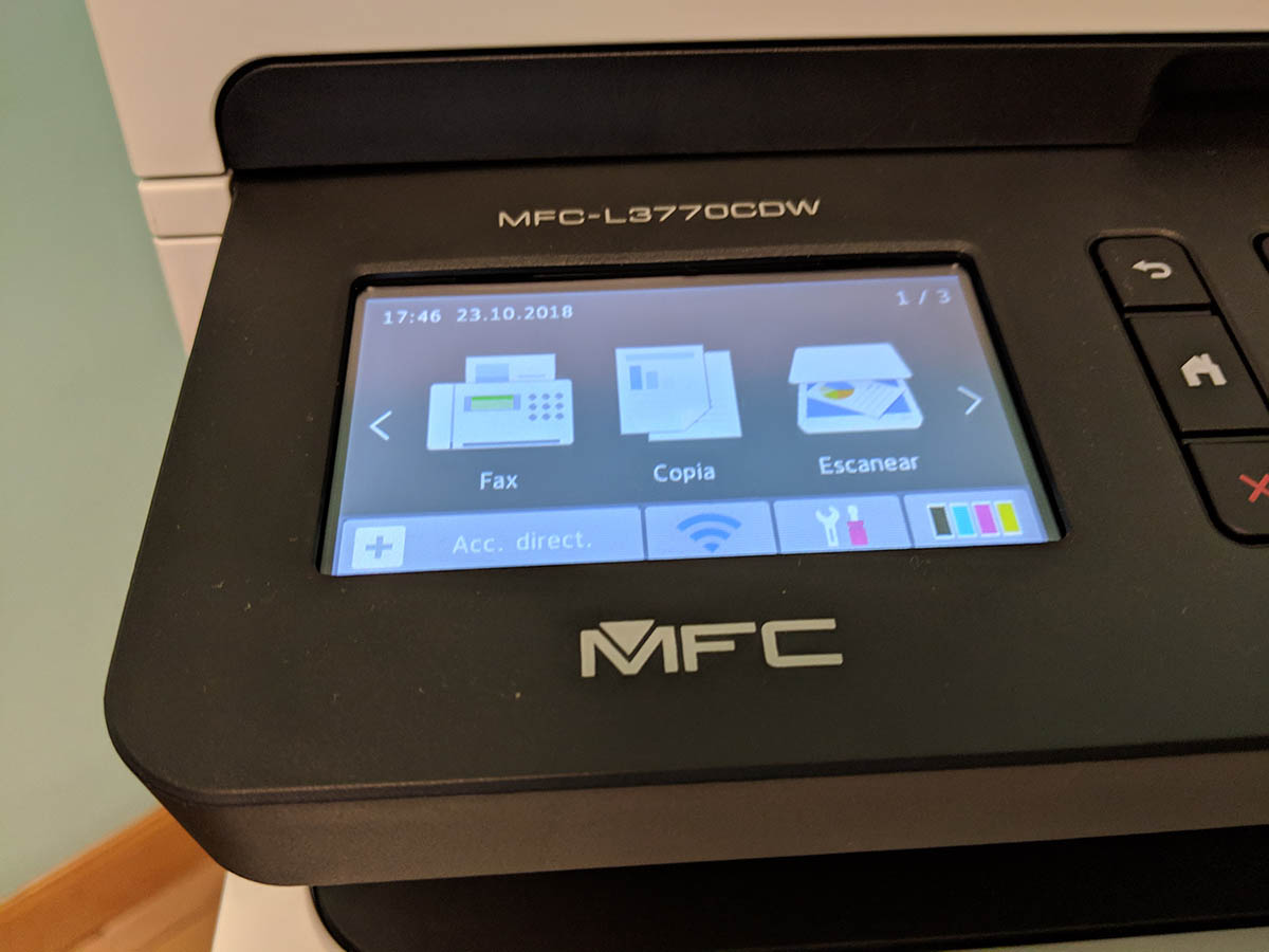 Brother MFC-L3770CDW, impresora láser con copiadora y escáner a doble cara 9 Brother-MFCL3770CDW menu principal