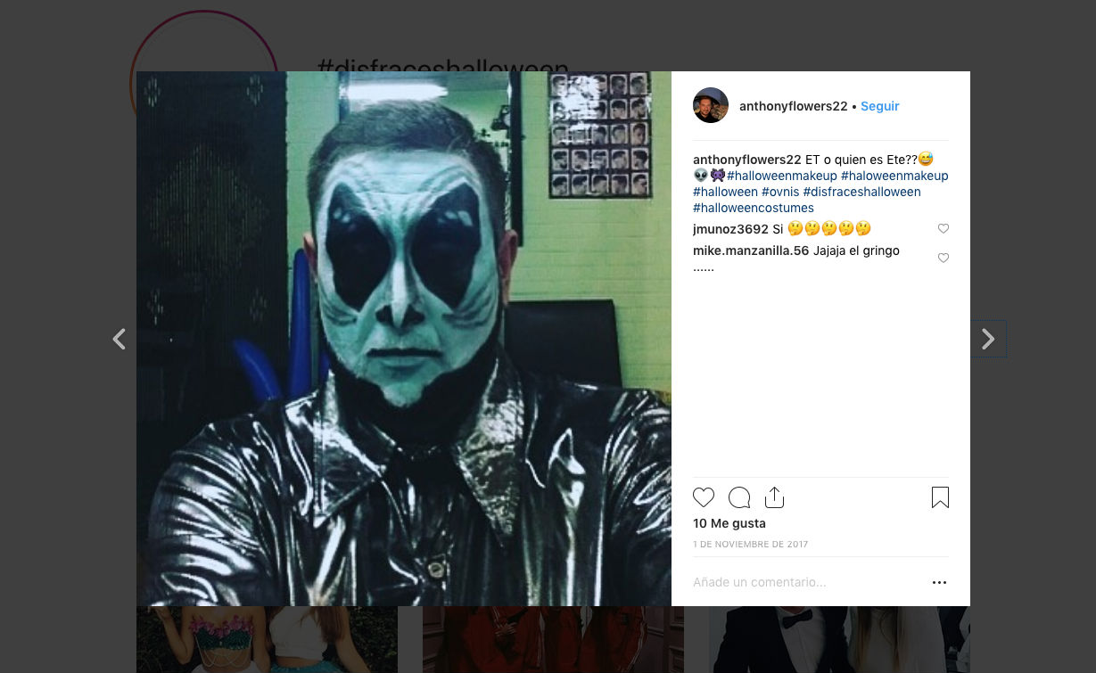 Los 10 mejores disfraces de Halloween que hemos visto en redes sociales 9 Alien