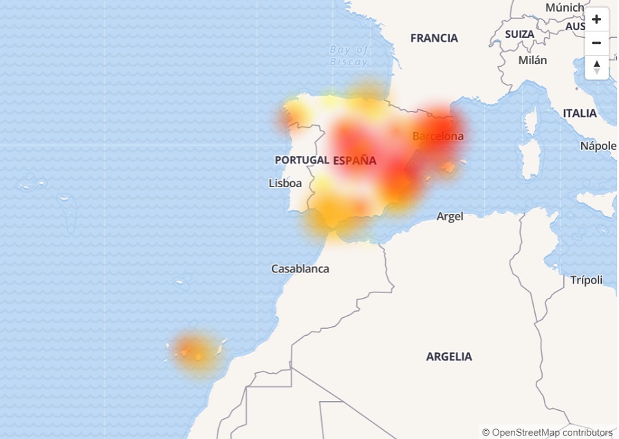 Problemas con el servicio de BBVA, la app no funciona 2 mapa fallos bbva