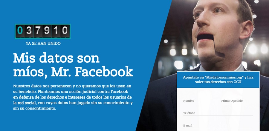 Cómo inscribirse en la acción judicial de la OCU contra Facebook