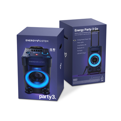 Energy Party 3 Go, un altavoz portátil con karaoke perfecto para cualquier fiesta