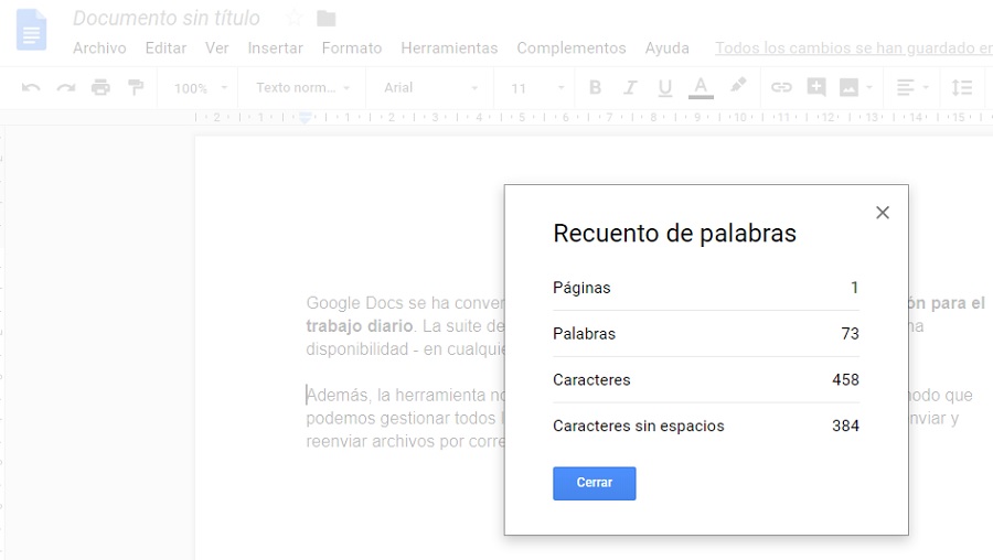 google docs contador