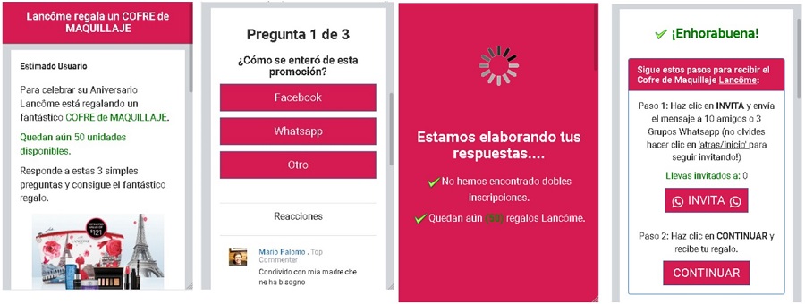 ¿Se extiende de nuevo la estafa de WhatsApp del cofre de maquillaje de Lancôme? 3 lancome cofre