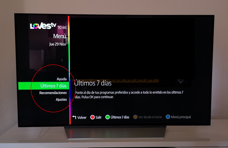 Todo lo que debes saber sobre LOVEStv, cómo verlo, opciones y programas 4 Todo lo que debes saber sobre LOVEStv menú principal