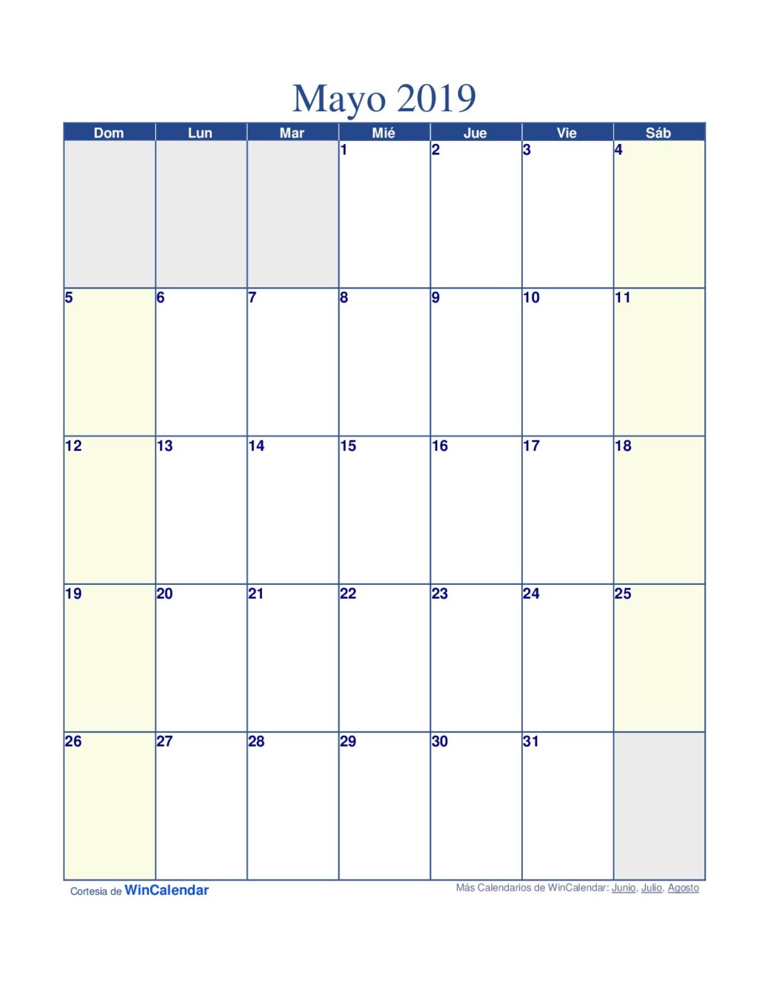 Calendarios Mayo 2019 Argentina: Imprime tus propios diseños