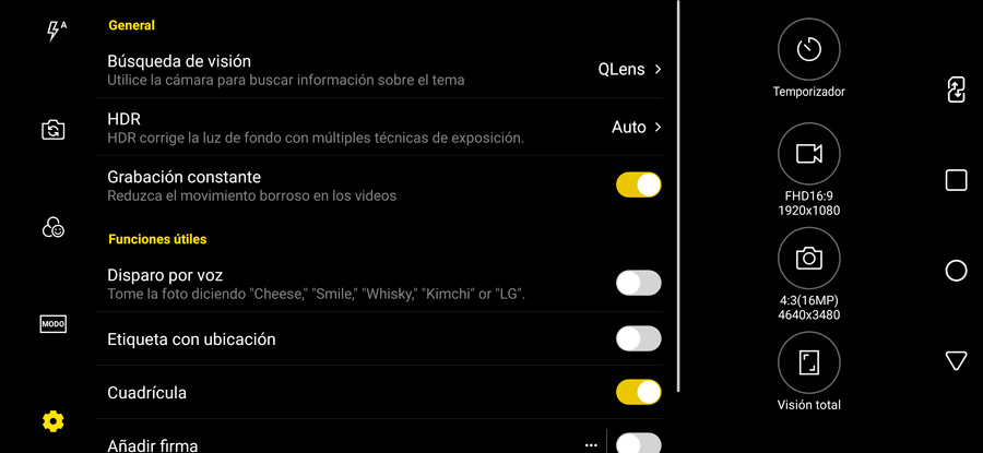LG G7 Fit, lo hemos probado 14 hemos probado LG G7 Fit ajustes cámara