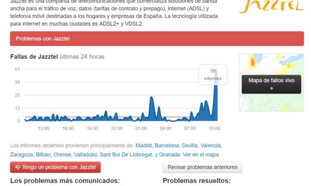 Problemas con Movistar, Jazztel y Orange, caída generalizada