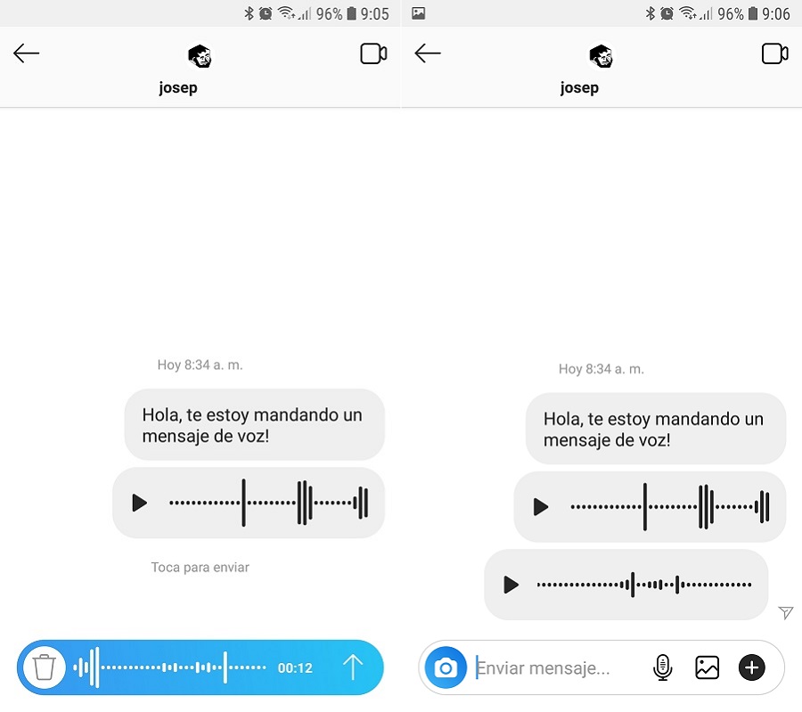 Así funcionan los mensajes de voz al estilo WhatsApp de Instagram 3 mensaje directo instagram voz