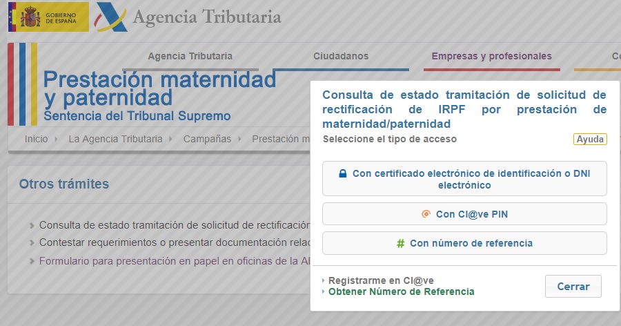 prestación irpf