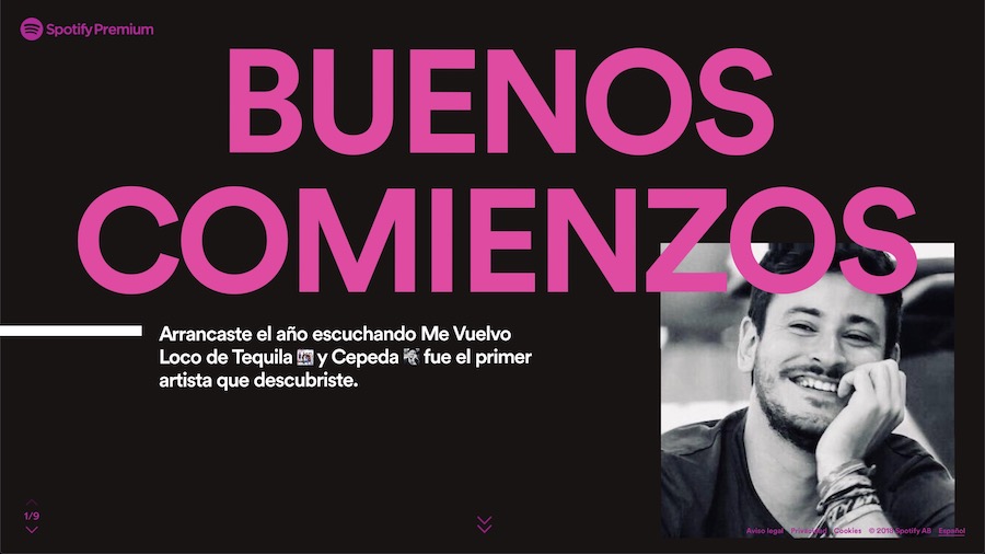 Spotify, cómo ver las canciones que más has escuchado en 2018 3 spotify wrapped 2018 12