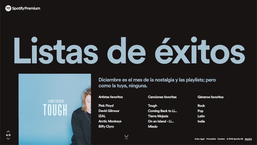 Spotify, cómo ver las canciones que más has escuchado en 2018 4 spotify wrapped 2018 13