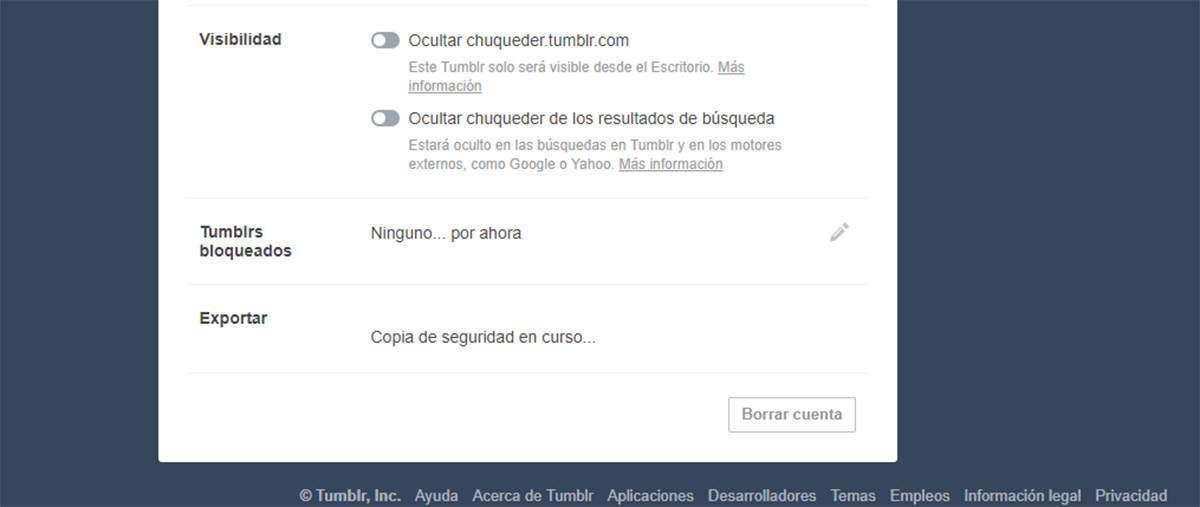 exportar contenidos