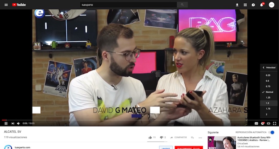 YouTube añade una nueva velocidad de reproducción en su reproductor 1 velocidad video de youtube 2