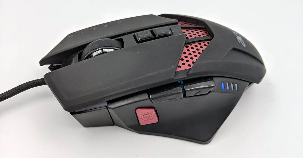 Acer-Nitro-Mouse cable de tela