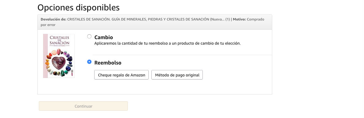 Amazon reembolso 