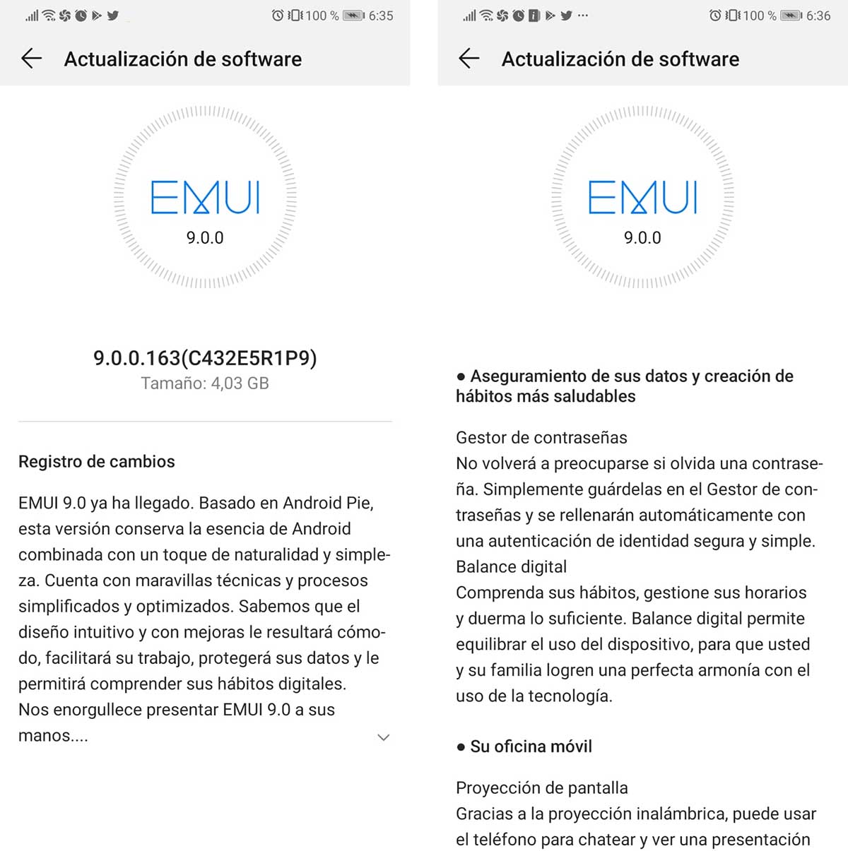 Probamos Android 9 Pie con EMUI 9 en el Huawei P20 Pro 6 Android 9 pie