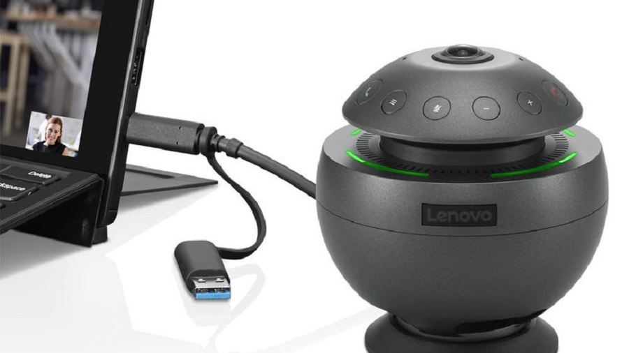 Monitores, cámaras, auriculares y otros accesorios de Lenovo para el 2019 3 lenovo-voip-360-camera-speaker