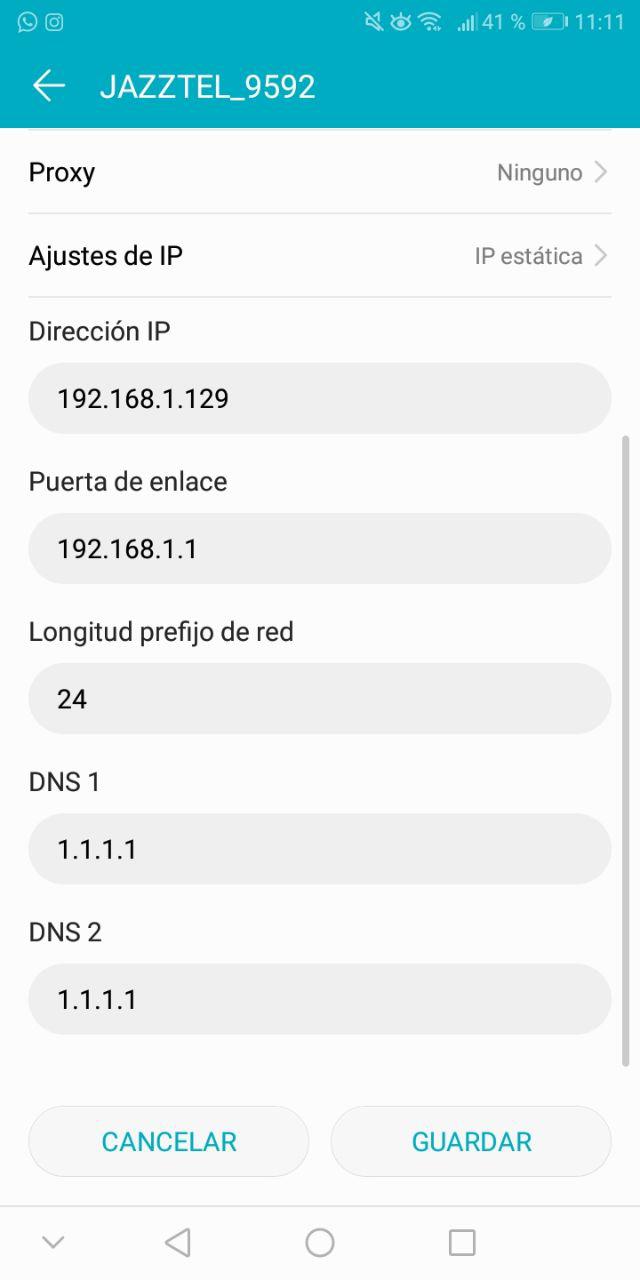 cambiar dns android 3