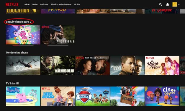 Cómo quitar una peli o serie de la sección Seguir viendo en Netflix