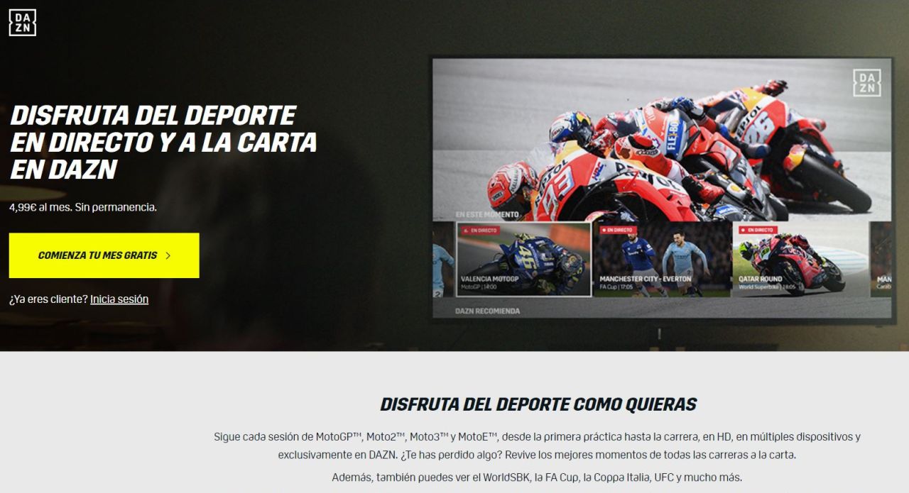 DAZN, precio y qué ofrece esta plataforma online para ver fútbol, motos y más 6 DAZN (4)
