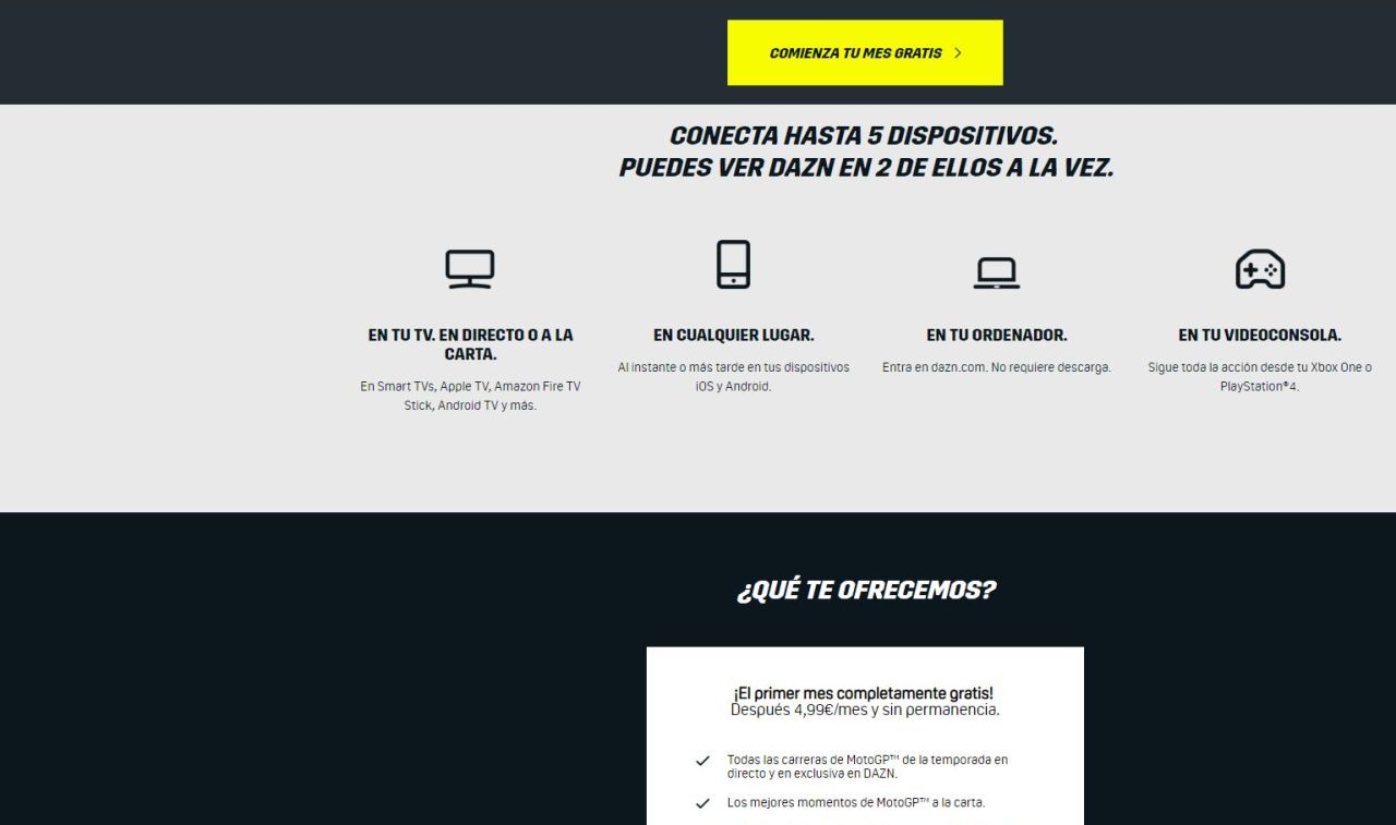DAZN, precio y qué ofrece esta plataforma online para ver fútbol, motos y más 5 DAZN (5)