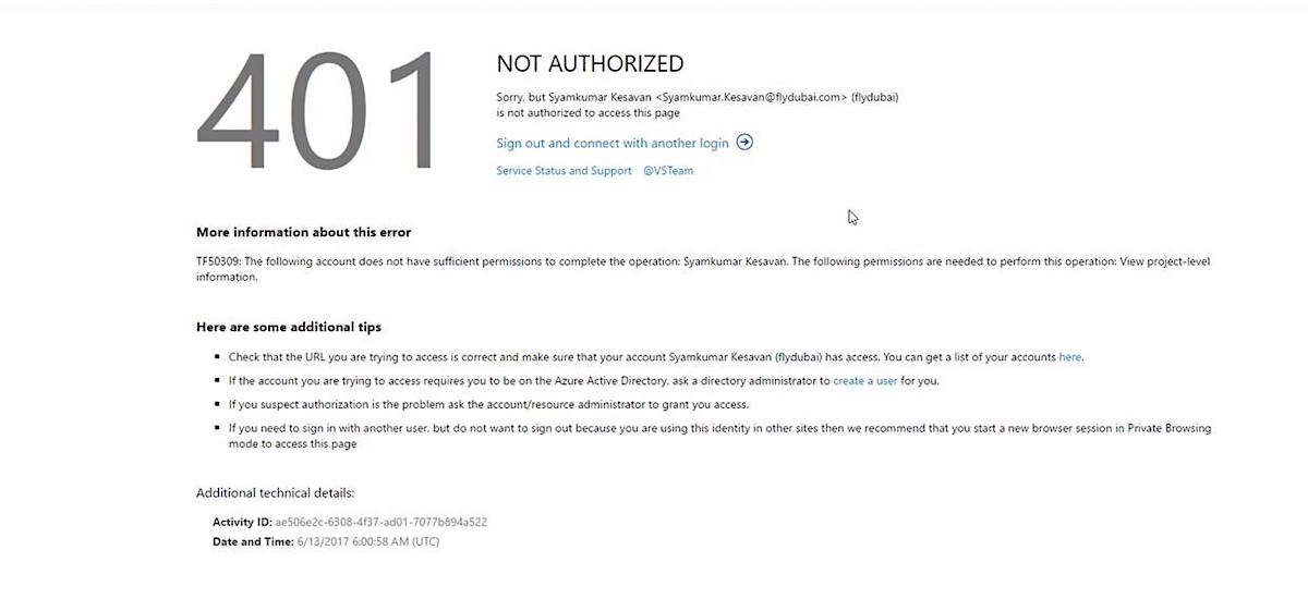 error 401 not authorized