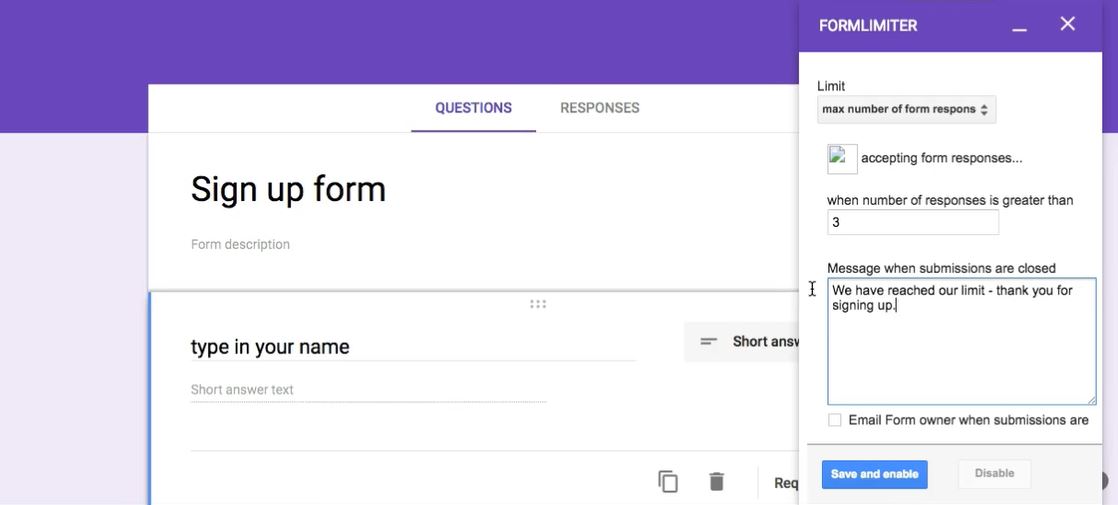 formlimiter google forms