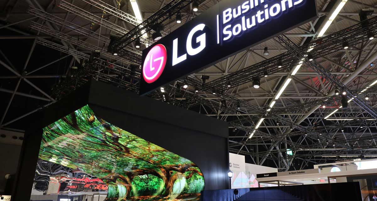 LG muestra en el ISE 2019 pantallas OLED flexibles y transparentes