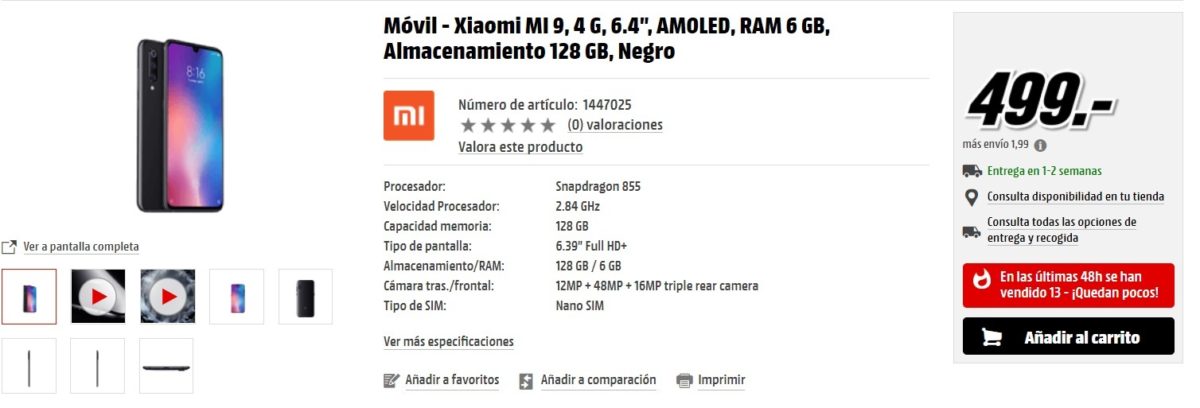 xiaomi mi 9 media markt