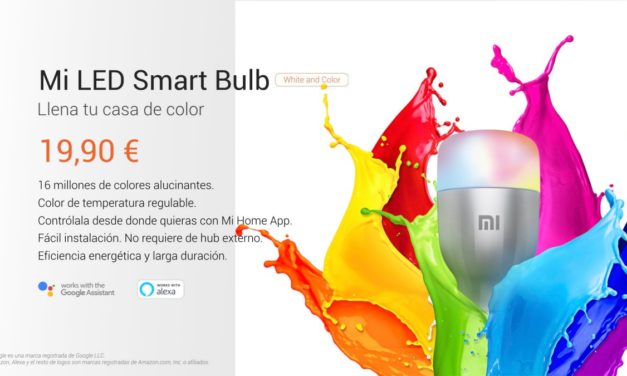 Xiaomi Mi LED Smart Bulb, bombilla inteligente blanca y de color por 20