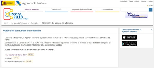 Cómo descargar los datos fiscales para la declaración de la Renta 2018