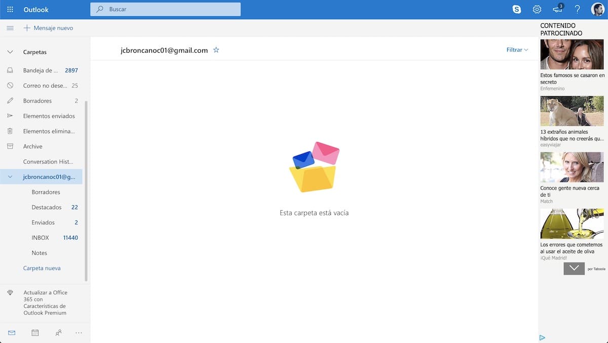 Cómo añadir y configurar una cuenta de Gmail en Outlook 2019