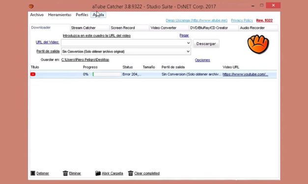 Cómo solucionar el error 403, 204, 404 y 416 de aTube Catcher