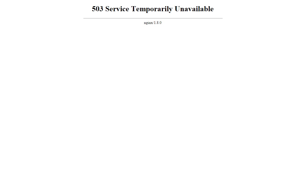 error 503 service temporarily unavailable