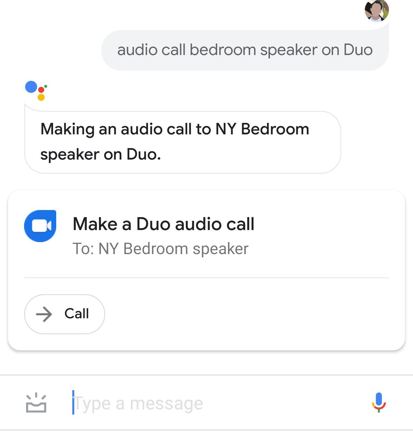 Google duo llamadas audio