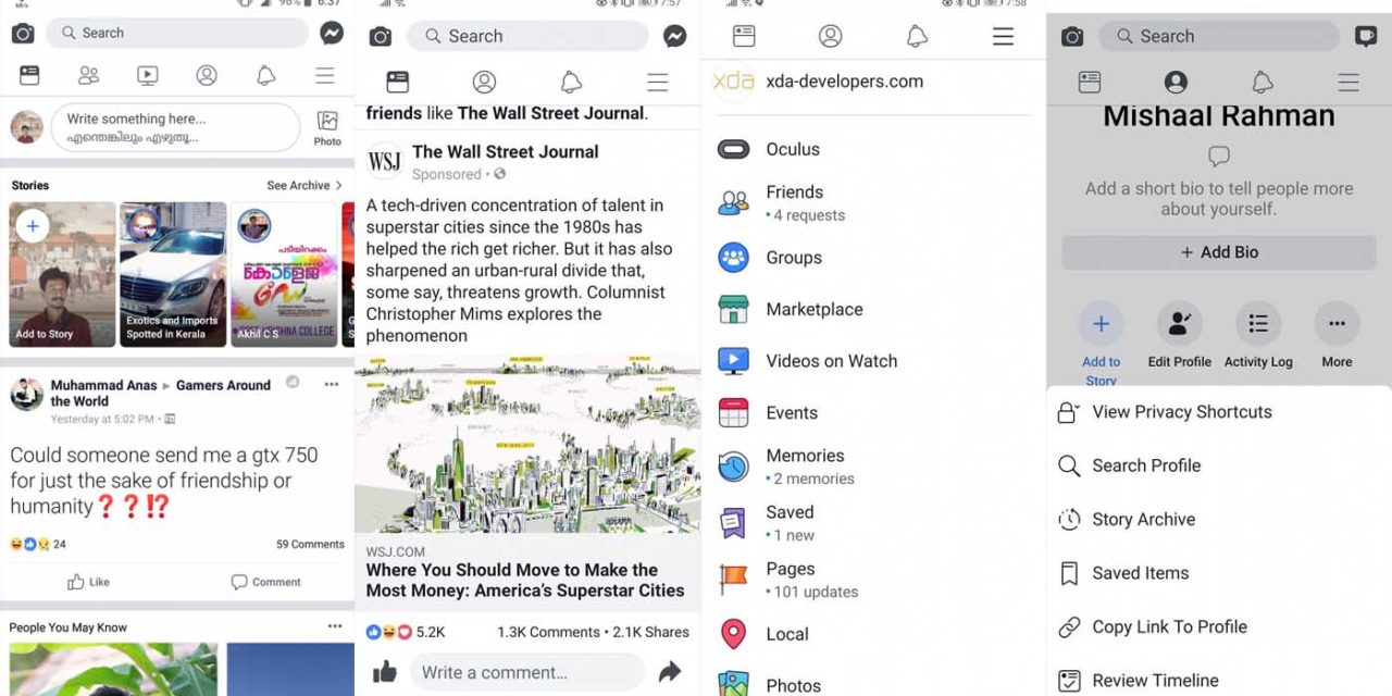 Así lucirá la nueva versión de la aplicación de Facebook para móviles