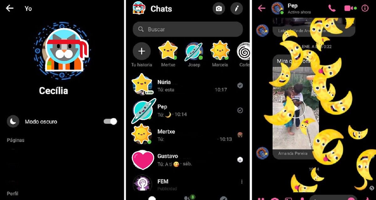 Cómo activar el modo oscuro de Facebook Messenger