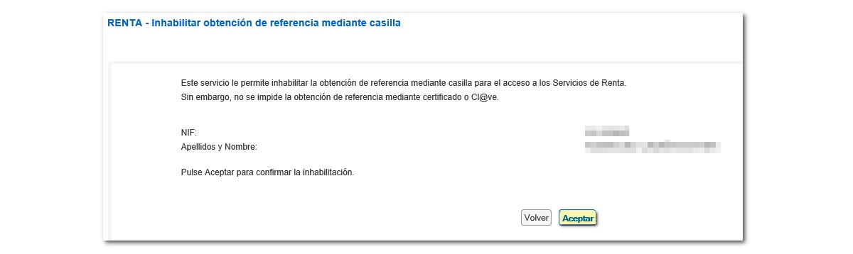 Cómo desactivar la obtención del número de referencia por la casilla 475 en la Renta 2018 4 casilla dato 475