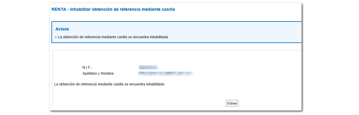 Cómo desactivar la obtención del número de referencia por la casilla 475 en la Renta 2018 5 casilla 475