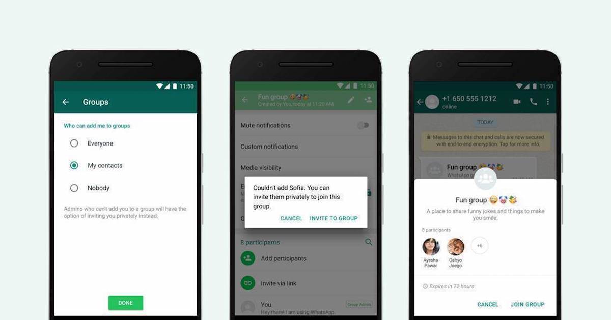 WhatsApp ya no te permitirá incluir a personas en un grupo sin su consentimiento 2 grupos whatsapp invitacion