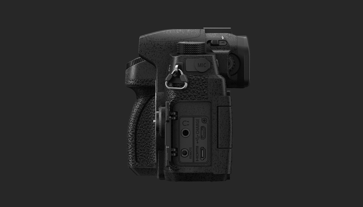 Panasonic LUMIX G90, cámara sin espejo con estabilizador y vídeo 4K 5 oficial Panasonic LUMIX G90 conectores