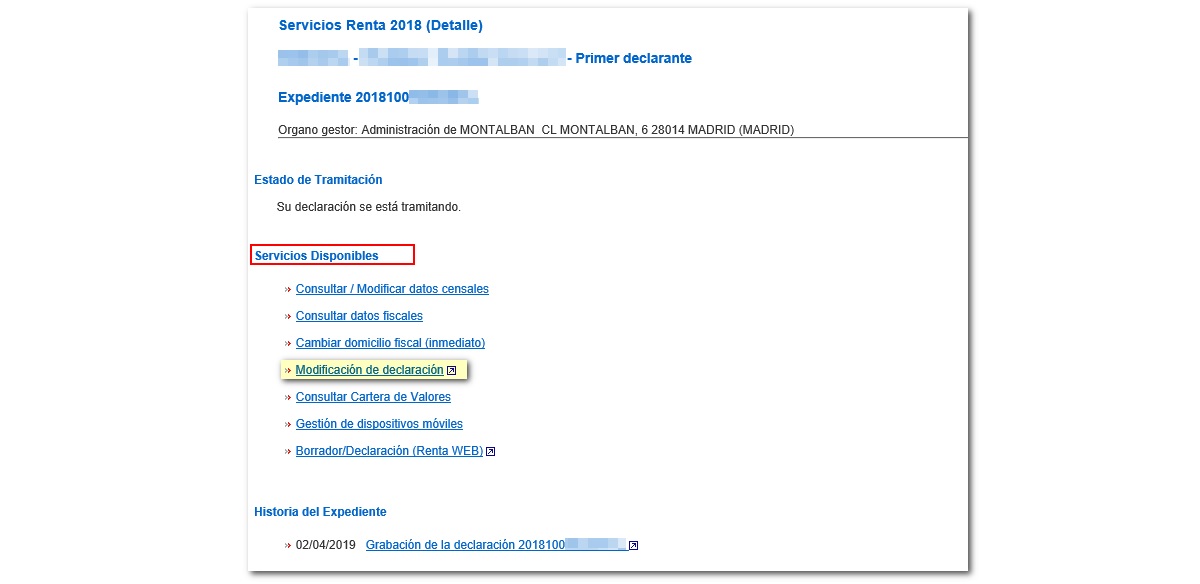 Cómo corregir un error en la declaración de Renta 2018 presentada 4 renta 2018 renta
