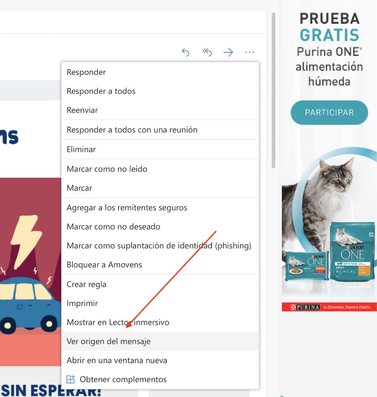 ver direccion ip correo outlook 2019 2