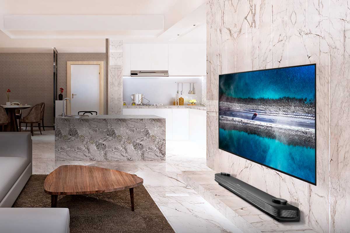 LG OLED W9, el televisor que se pega a la pared se renueva por dentro