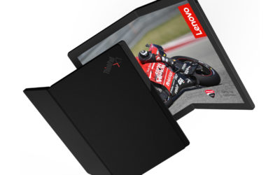 Así es el espectacular prototipo de portátil con pantalla plegable de Lenovo