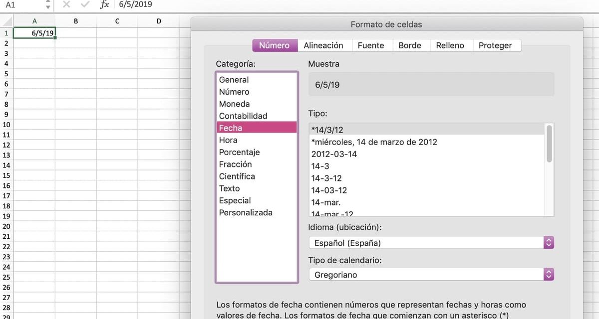 Cómo cambiar el formato de fecha de Excel al modo español