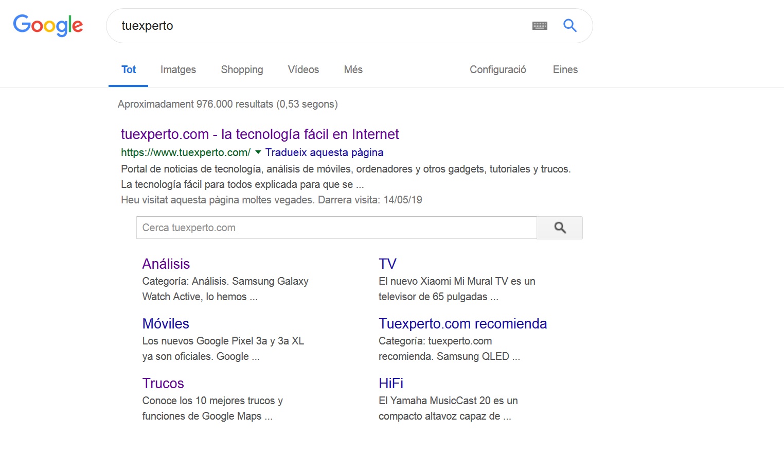 DuckDuckGo y rich snippets