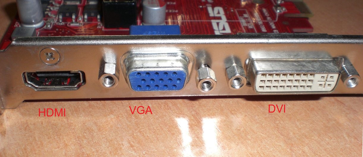 DVI, HDMI y DisplayPort en tarjeta gráfica